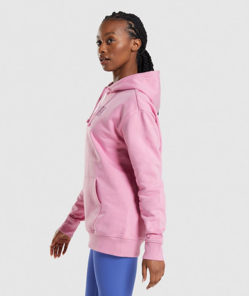 Women's Gymshark Apollo Oversized Hoodie Pink | NZ 1QCRBG